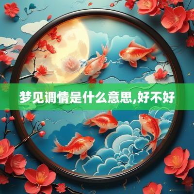 梦见调情是什么意思,好不好
