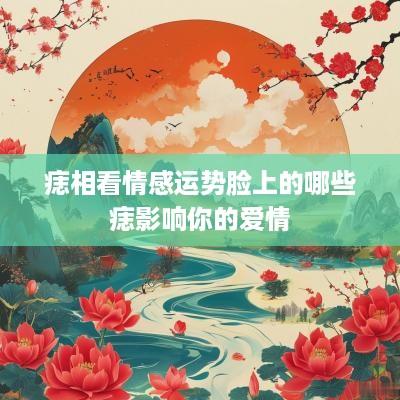痣相看情感运势脸上的哪些痣影响你的爱情