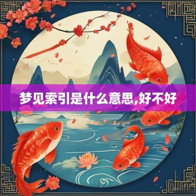 梦见索引是什么意思,好不好