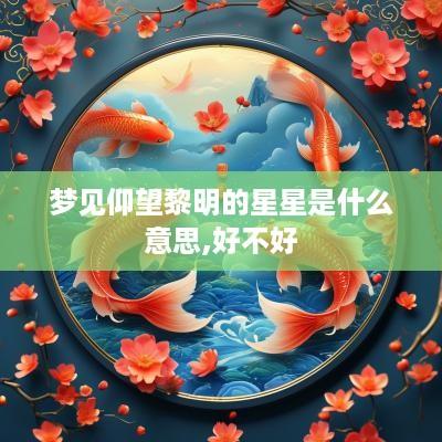 梦见仰望黎明的星星是什么意思,好不好
