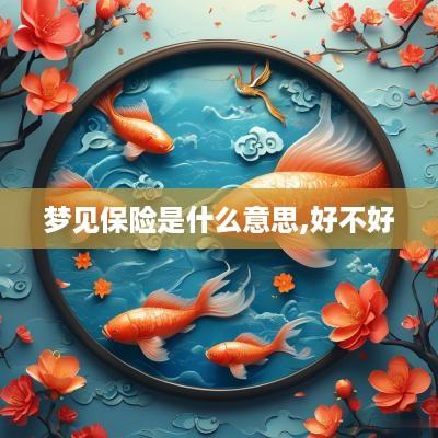梦见保险是什么意思,好不好