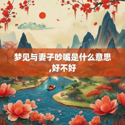 梦见与妻子吵嘴是什么意思,好不好