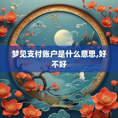 梦见支付账户是什么意思,好不好