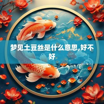 梦见土豆丝是什么意思,好不好