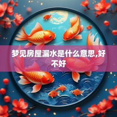 梦见房屋漏水是什么意思,好不好