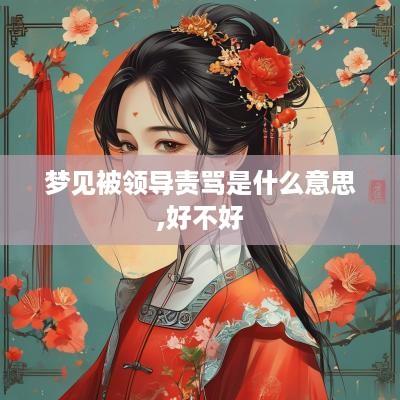 梦见被领导责骂是什么意思,好不好