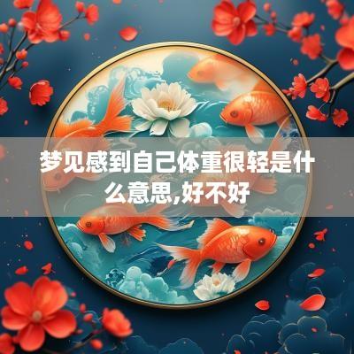 梦见感到自己体重很轻是什么意思,好不好