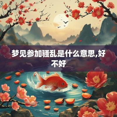 梦见参加骚乱是什么意思,好不好
