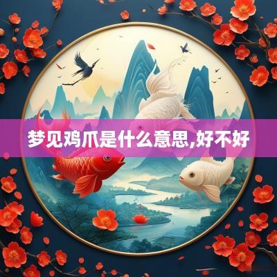 梦见鸡爪是什么意思,好不好