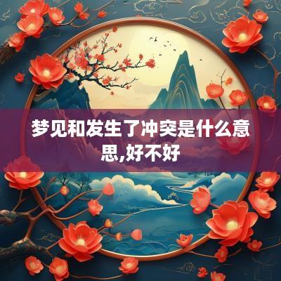 梦见和发生了冲突是什么意思,好不好