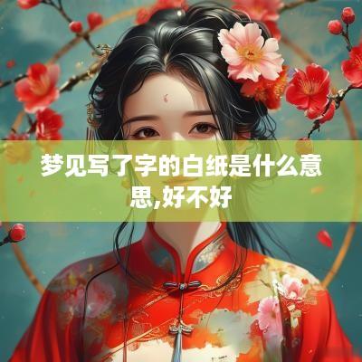 梦见写了字的白纸是什么意思,好不好