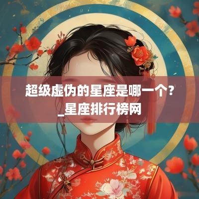 超级虚伪的星座是哪一个？_星座排行榜网