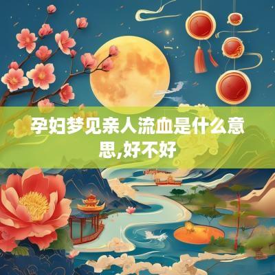 孕妇梦见亲人流血是什么意思,好不好