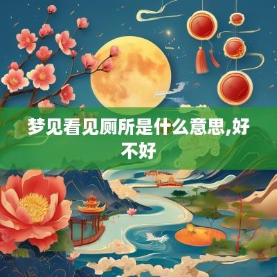 梦见看见厕所是什么意思,好不好