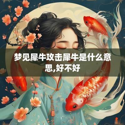 梦见犀牛攻击犀牛是什么意思,好不好