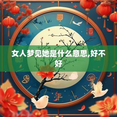 女人梦见她是什么意思,好不好