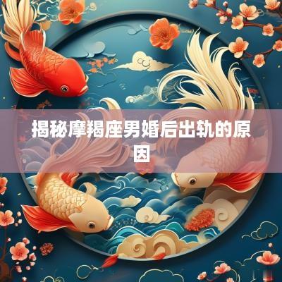 揭秘摩羯座男婚后出轨的原因