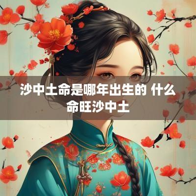 沙中土命是哪年出生的 什么命旺沙中土
