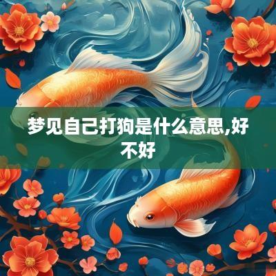 梦见自己打狗是什么意思,好不好