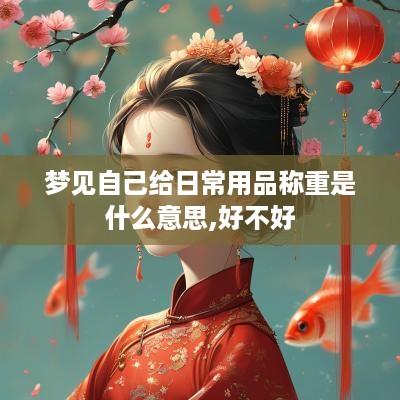 梦见自己给日常用品称重是什么意思,好不好