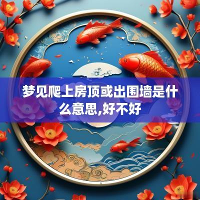 梦见爬上房顶或出围墙是什么意思,好不好