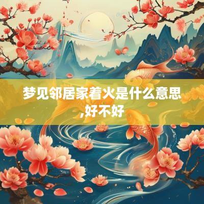 梦见邻居家着火是什么意思,好不好