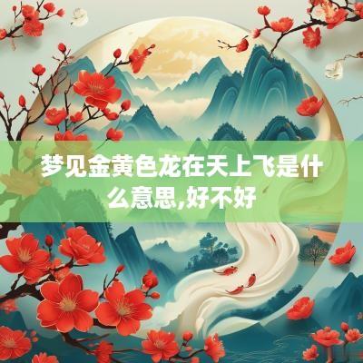 梦见金黄色龙在天上飞是什么意思,好不好