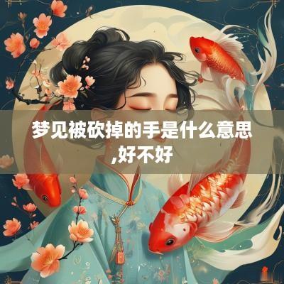 梦见被砍掉的手是什么意思,好不好