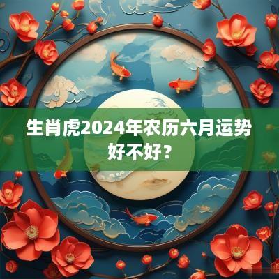 生肖虎2025年农历六月运势好不好？