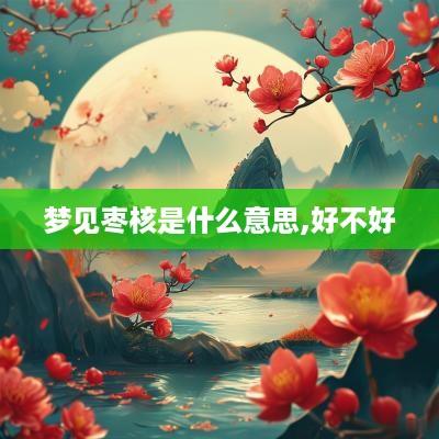 梦见枣核是什么意思,好不好