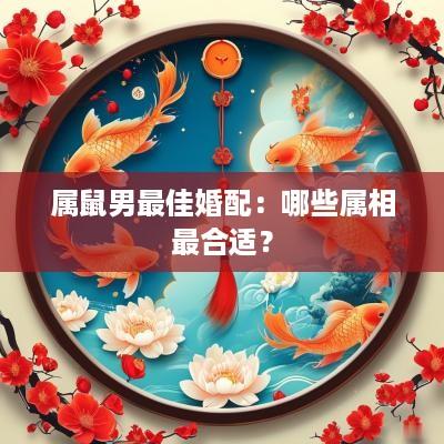 属鼠男最佳婚配：哪些属相最合适？