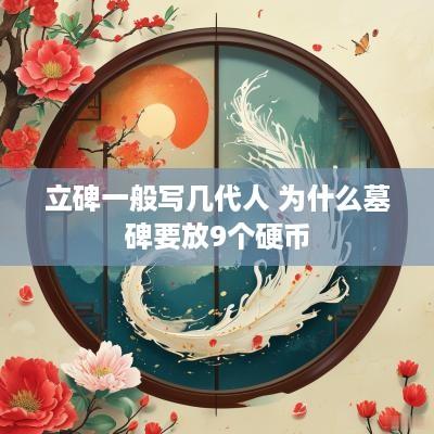 立碑一般写几代人 为什么墓碑要放9个硬币
