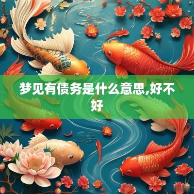 梦见有债务是什么意思,好不好