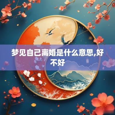 梦见自己离婚是什么意思,好不好