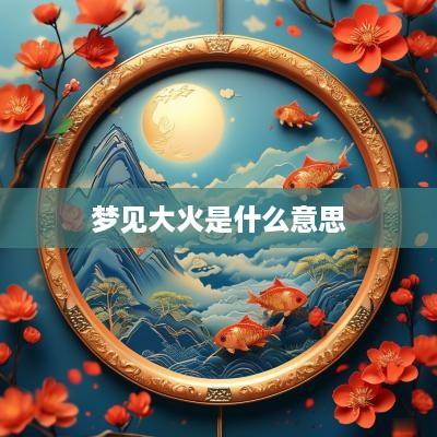 梦见大火是什么意思