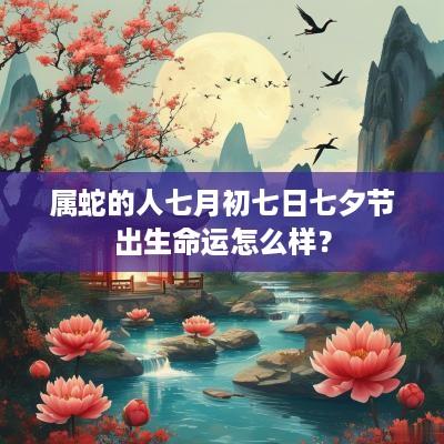 属蛇的人七月初七日七夕节出生命运怎么样？