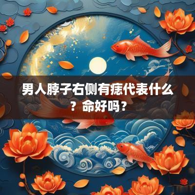 男人脖子右侧有痣代表什么？命好吗？