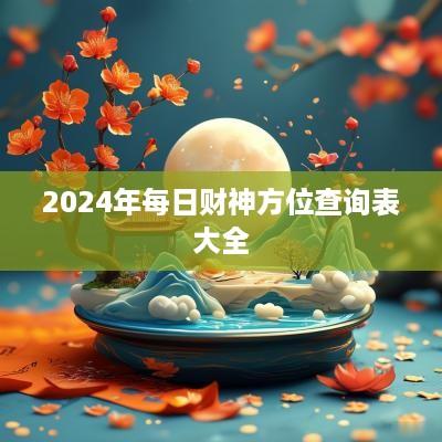 2025年每日财神方位查询表大全
