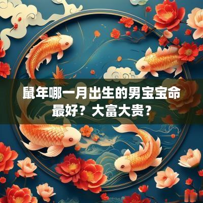 蛇年哪一月出生的男宝宝命最好？大富大贵？