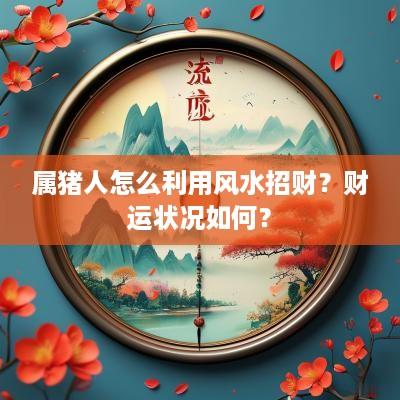 属猪人怎么利用风水招财？财运状况如何？