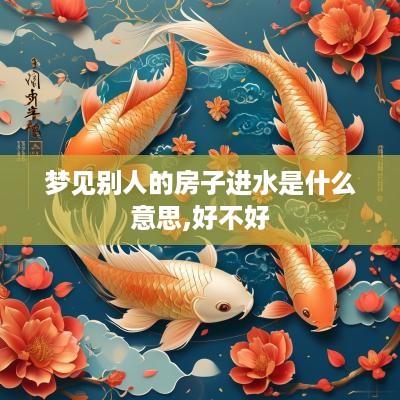 梦见别人的房子进水是什么意思,好不好