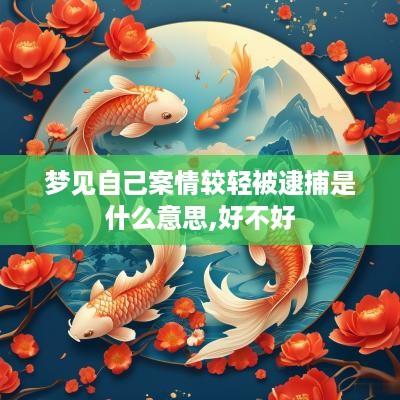 梦见自己案情较轻被逮捕是什么意思,好不好
