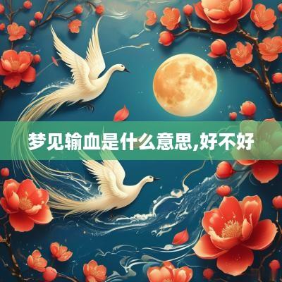 梦见输血是什么意思,好不好
