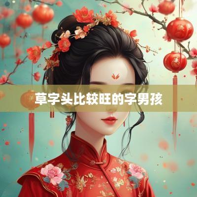 草字头比较旺的字男孩
