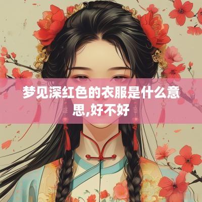 梦见深红色的衣服是什么意思,好不好