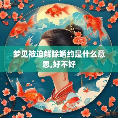 梦见被迫解除婚约是什么意思,好不好