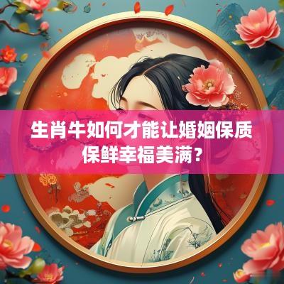 生肖牛如何才能让婚姻保质保鲜幸福美满？