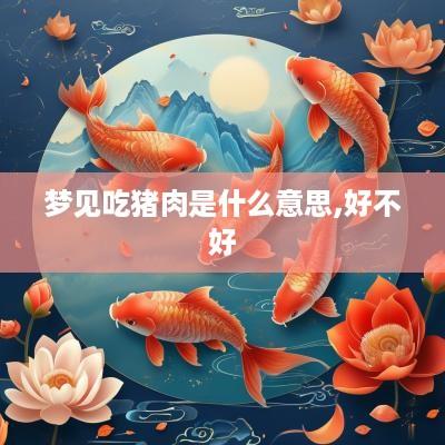 梦见吃猪肉是什么意思,好不好