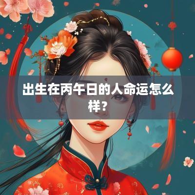 出生在丙午日的人命运怎么样？