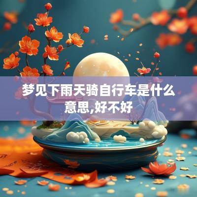 梦见下雨天骑自行车是什么意思,好不好